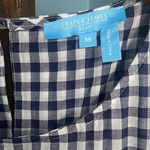 Draper James Navy and White Checkered dress